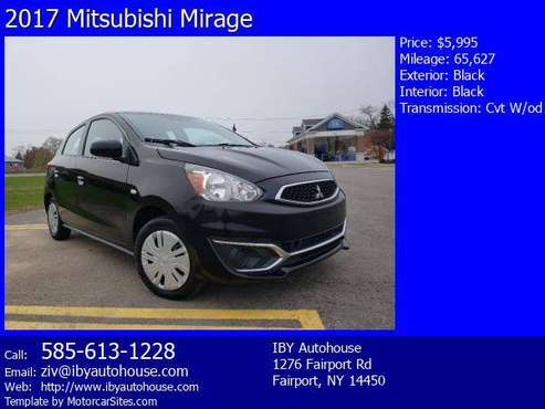 2017 Mitsubishi Mirage - cars & trucks - by dealer - vehicle... for sale in Fairport, NY