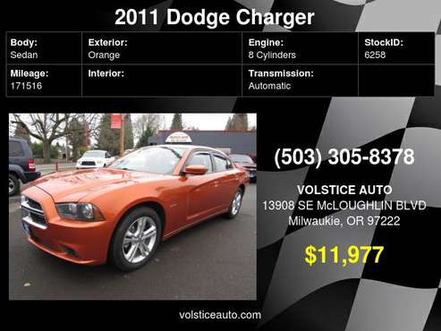 2011 Dodge Charger 4dr Sdn RT Plus AWD BURNT ORANGE 1 OWNER SO for sale in Milwaukie, OR