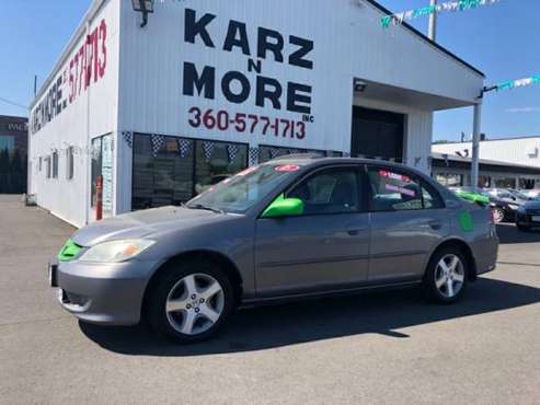2005 Honda Civic 4Dr EX 4Cyl 5Spd Air PW PDL Air for sale in Longview, OR