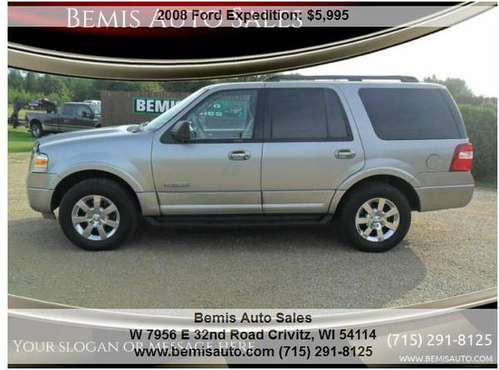 2008 FORD EXPEDITION XLT - cars & trucks - by dealer - vehicle... for sale in Crivitz, MI