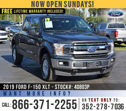 *** 2019 FORD F-150 XLT 4WD *** Tinted Windows - FordPass Connect -... for sale in Alachua, GA
