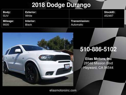 2018 Dodge Durango SRT AWD 4dr SUV - - by dealer for sale in Hayward, CA