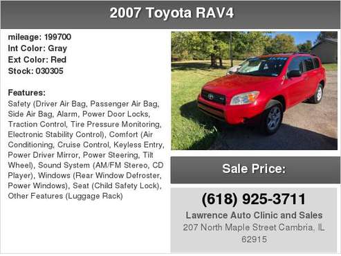 2007 Toyota RAV4 4WD 4dr V6 for sale in Cambria, IL