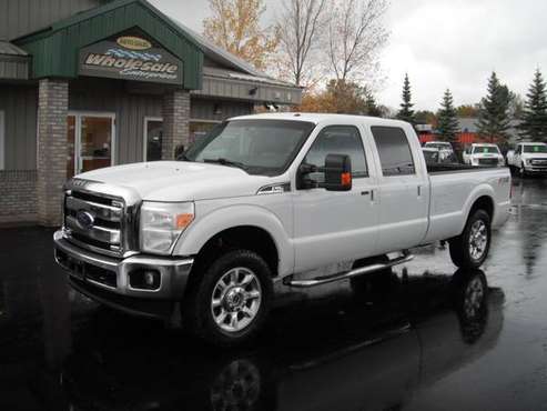 2014 ford f250 f-250 lariat crew cab long box 4x4 6.2 V8 4wd for sale in Forest Lake, WI