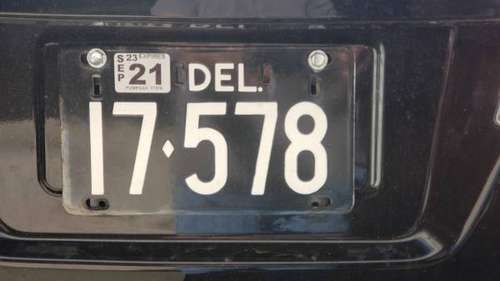 Black and White tag Active Low 5 digit plate - cars & trucks - by... for sale in Smyrna, DE