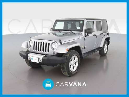 2014 Jeep Wrangler Unlimited Sahara Sport Utility 4D suv Silver for sale in Dade City, FL