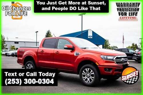 2019 Ford Ranger 4x4 4WD Lariat Crew Cab TRUCK PICKUP - cars & for sale in Sumner, WA