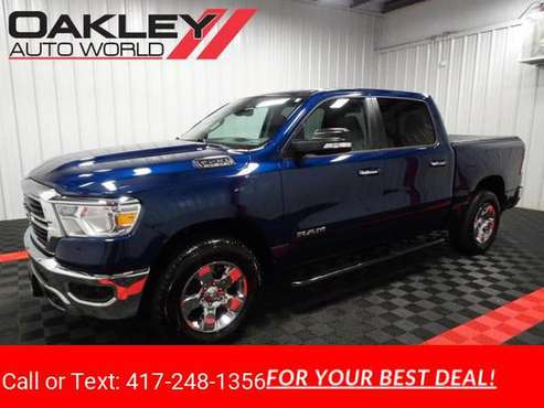 2019 RAM 1500 Big Horn/Lone Star 4WD Crew Cab pickup Blue - cars &... for sale in Branson West, MO