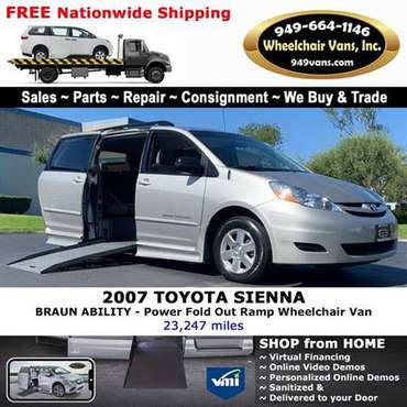 2007 Toyota Sienna LE Wheelchair Van BraunAbility - Power Fold Out -... for sale in LAGUNA HILLS, OR