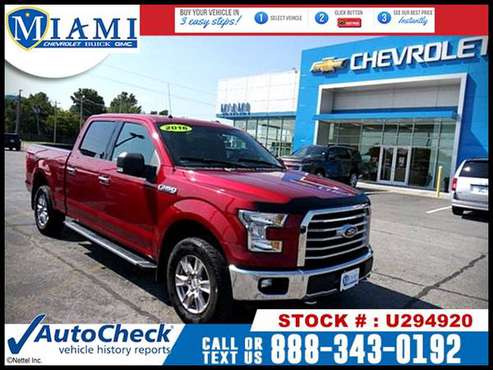 2016 Ford F-150 XLT 4X4 TRUCK -LOW DOWN! *WE DELIVER ANYWHERE!* -... for sale in Miami, OK