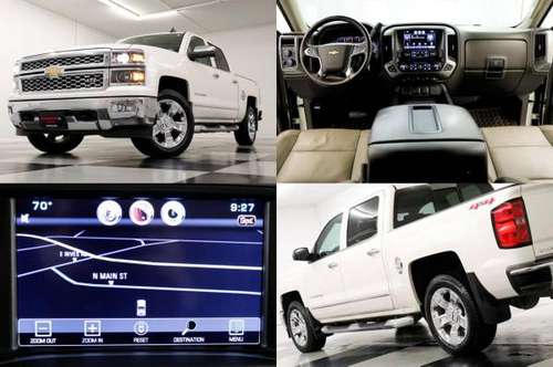 HEATED COOLED LEATHER! 2015 Chevrolet Silverado 1500 4X4 Crew White... for sale in Clinton, MO