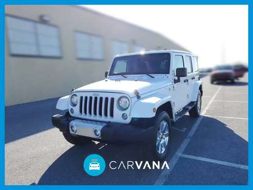 2017 Jeep Wrangler Unlimited Sahara Sport Utility 4D suv White for sale in Revere, MA