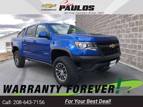 2018 Chevy Chevrolet Colorado 4WD ZR2 pickup Kinetic Blue Metallic for sale in Jerome, ID