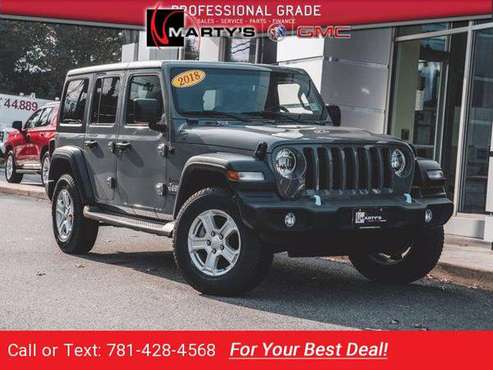 2018 Jeep Wrangler Unlimited Sport S Monthly Payment of - cars &... for sale in Kingston, MA