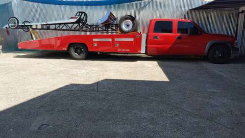 Custom Red Chevy 3500 Car Hauler - cars & trucks - by owner -... for sale in Hayward, UT