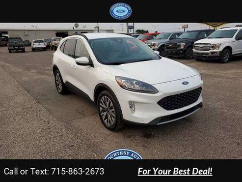 2020 Ford Escape Titanium suv White - cars & trucks - by dealer -... for sale in Thorp, WI