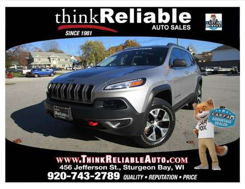 2018 JEEP CHEROKEE TRAILHAWK 4X4 V6 CLD WTHR PKG PANO MOON TOW PKG... for sale in STURGEON BAY, WI