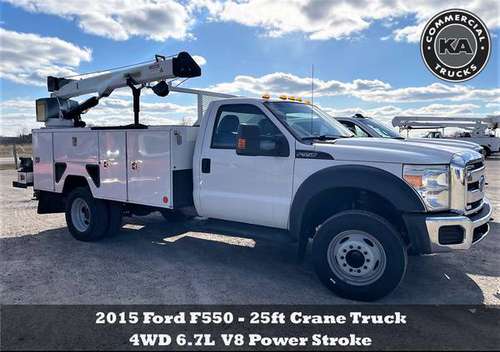2015 Ford F550 XL - 25ft Crane Truck - 4WD 6 7L V8 (B16138) - cars & for sale in Dassel, MN