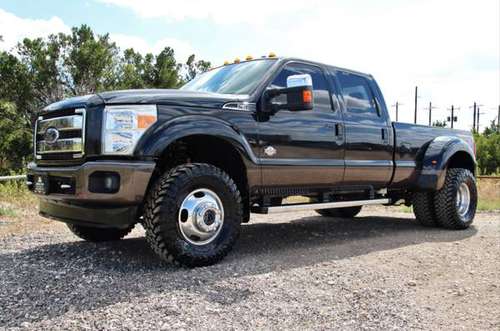 2015 FORD F350 KING RANCH 4X4 - BLK ON BLK - NAV ROOF- NEW 35" TOYO MT for sale in Leander, IL
