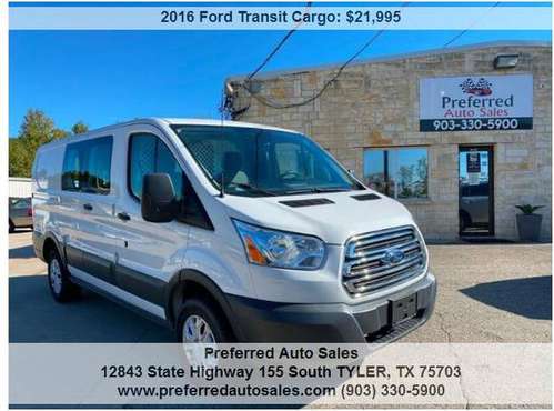 2016 Ford Transit 250 Cargo Van-LOW MILES-Clean, Runs Great! - cars... for sale in Tyler, TX