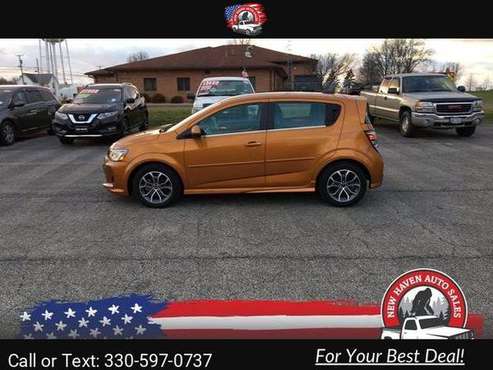 2018 Chevy Chevrolet Sonic LT hatchback Orange - cars & trucks - by... for sale in Mansfield, OH