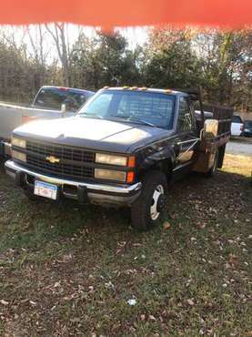 1993 Chevy 1ton dually 4x4 Diesel 3500 5 speed trans flatbed tommy... for sale in Dearing, AR