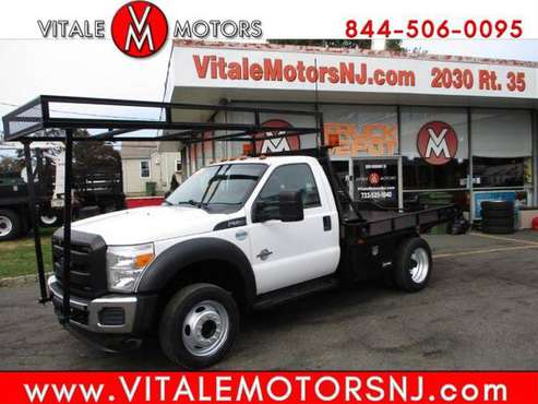 2014 Ford Super Duty F-550 DRW 9 FLAT BED 4X4 DIESEL - cars & trucks... for sale in south amboy, MN