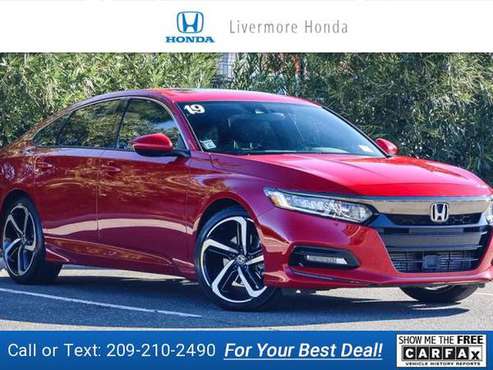 2019 Honda Accord Sport 2.0T sedan Radiant Red Metallic - cars &... for sale in Livermore, CA