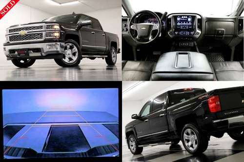 HEATED COOLED LEATHER Black 2015 Chevy Silverado 1500 LTZ 4X4 Crew for sale in Clinton, AR