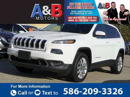 2014 Jeep Cherokee 4WD 4dr Limited hatchback White for sale in Roseville, MI