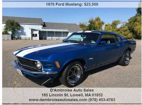 1970 Ford Mustang FASTBACK, Matching Numbers! for sale in LOWELL, CT