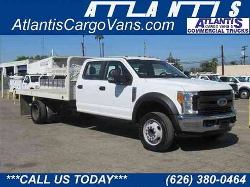 2017 Ford F450 Crew Cab 12 FLATBED 6 7L Diesel - - by for sale in LA PUENTE, CA