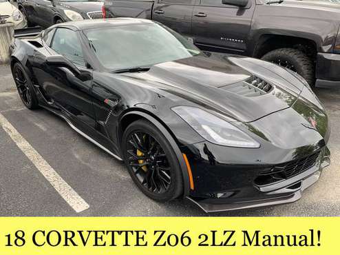 2018 CORVETTE Z06 COUPE! 6 2 V8! 2LZ! MANUAL! LOW MILES! - cars & for sale in Chattanooga, TN