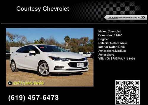 --* Make Offer *-- 2018 Chevrolet Chevy Cruze - cars & trucks - by... for sale in San Diego, CA