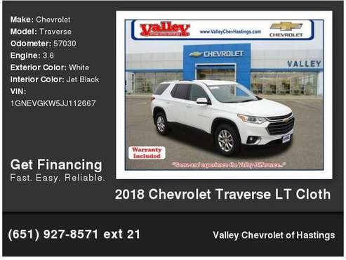 2018 Chevrolet Chevy Traverse LT Cloth - - by dealer for sale in Hastings, MN