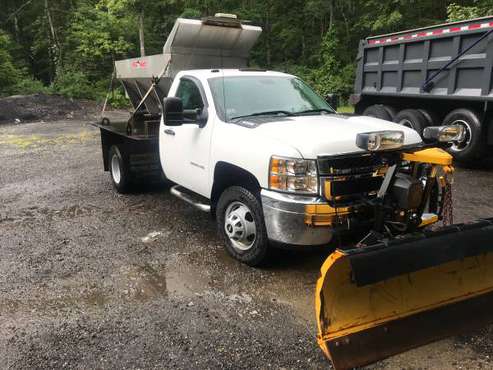 2012 Chevy Silverado with plow and sander - cars & trucks - by owner... for sale in Oakham, MA