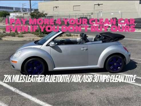 Clean 2006 VW Beetle Convertible - 72K Miles Clean Title 30 MPG HWY for sale in Escondido, CA