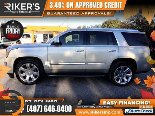 $544/mo - 2015 Cadillac Escalade Luxury - 100 Approved! - cars &... for sale in Kissimmee, FL