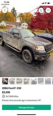 06 Ford f150 - cars & trucks - by owner - vehicle automotive sale for sale in Jamestown, NY