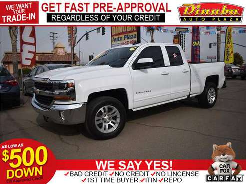 2017 Chevrolet Chevy Silverado 1500 Double Cab LT Pickup 4D 6 1/2 ft... for sale in Dinuba, CA