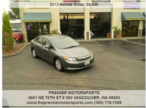 2012 Honda Civic LX 4DR Sedan Automatic - cars & trucks - by dealer... for sale in Vancouver, OR