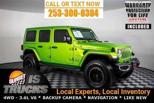 2019 Jeep Wrangler 4x4 4WD Unlimited Sahara SUV AWD WARRANTY 4 LIFE... for sale in Sumner, WA