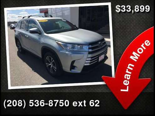 2019 Toyota Highlander LE - - by dealer - vehicle for sale in Twin Falls, ID