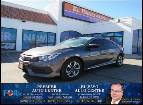2017 Honda Civic Sedan - Payments AS LOW $299 a month 100% APPROVED... for sale in El Paso, TX