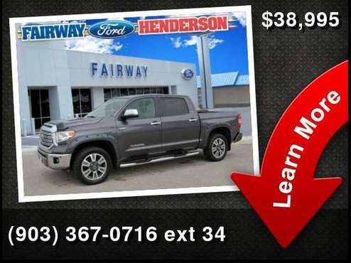 2017 Toyota Tundra Limited CrewMax - - by dealer for sale in Henderson, TX