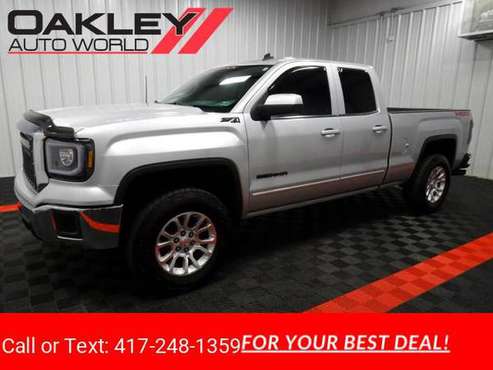 2014 GMC Sierra 1500 Double Cab SLE pickup Silver for sale in Branson West, MO