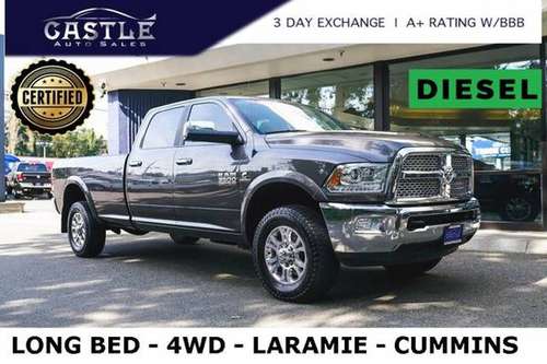 2018 Ram 3500 Diesel 4x4 4WD Certified Dodge Laramie Truck - cars & for sale in Lynnwood, WA