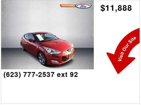 2013 Hyundai Veloster 3 Door Coupe Hatchback Red for sale in Glendale, AZ
