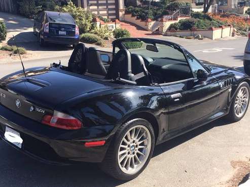 2001 BMW Z3 3.0 L Black Convertible Rare Excellent Condition for sale in Carmel By The Sea, CA