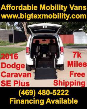 2016 Dodge Caravan SE Plus 7k Wheelchair Mobility Handicap ADA... for sale in Dallas, TX